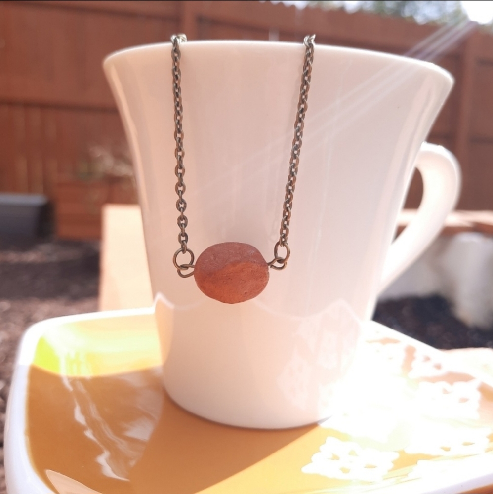Simple Stone Bronze Necklace